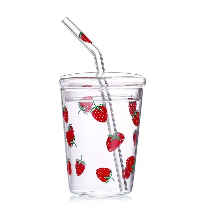 Strawberry Glass Tumbler