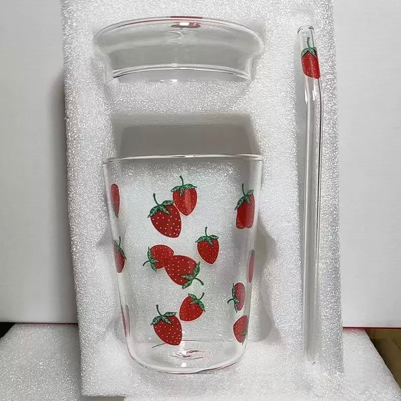 Strawberry Glass Tumbler
